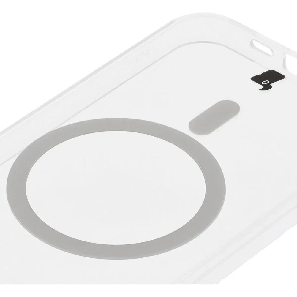 Etui z pierścieniem magnetycznym Bizon Case CrystalO Magnetic do Apple iPhone 16e przezroczyste