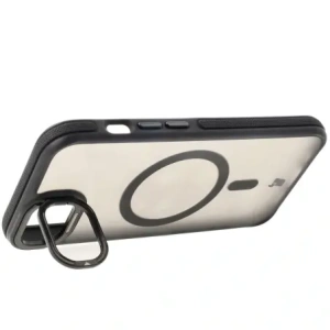 Kup Etui z podstawką i pierścieniem magnetycznym Bizon Case Eclipse Magnetic & Stand do Apple iPhone 16e przydymione z czarną ramką - BIZ8771 - {ean13} - Sklep Home Screen