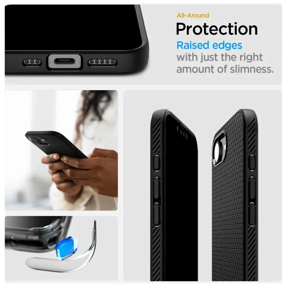 Etui Spigen Liquid Air Mag MagSafe Apple iPhone 16e Matte Black