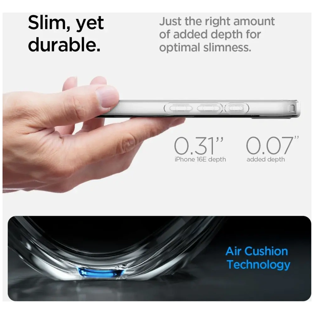 Etui Spigen Liquid Crystal Mag MagSafe Apple iPhone 16e Clear