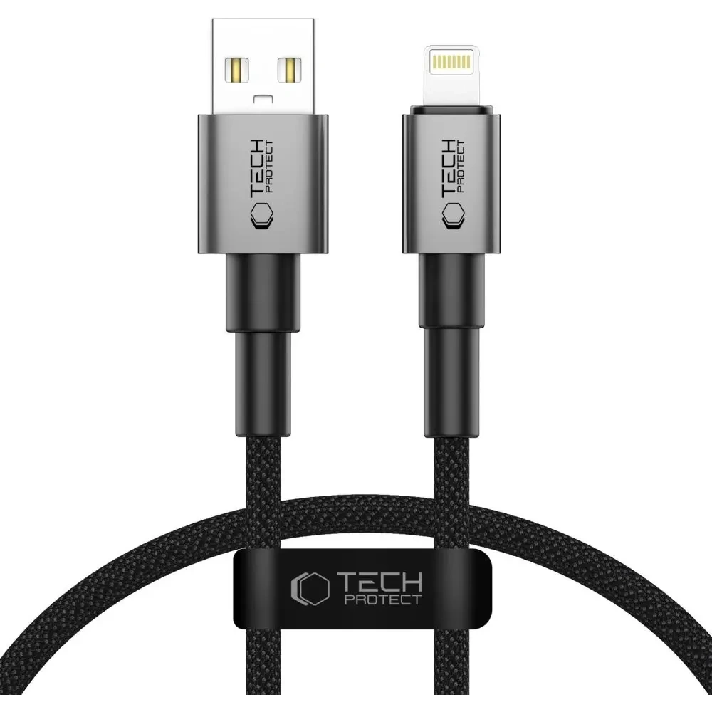 Kabel Tech-Protect Ultraboost DNA USB-A / Lightning Cable 12W 2.4A 25cm Iron Grey