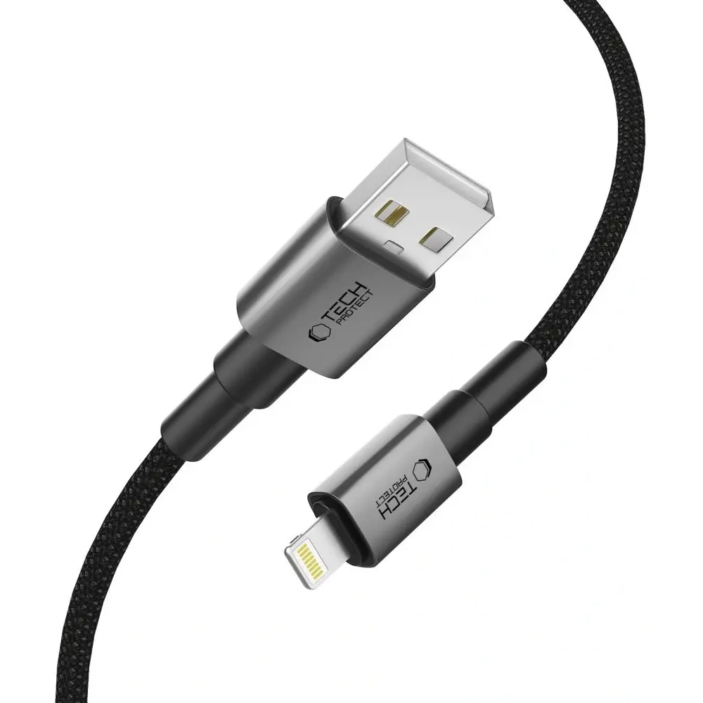 Kabel Tech-Protect Ultraboost DNA USB-A / Lightning Cable 12W 2.4A 25cm Iron Grey