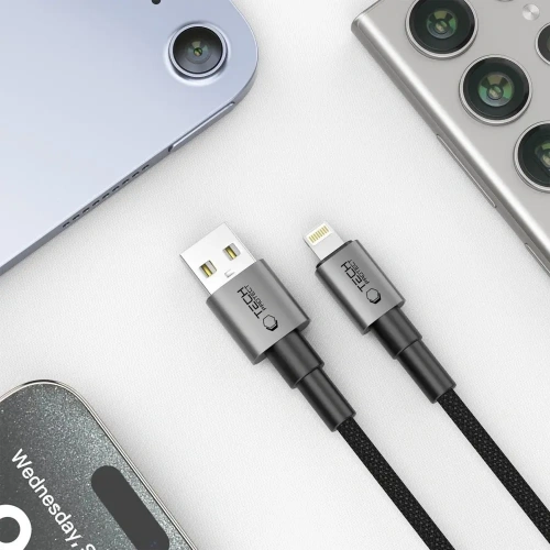 Kup Tech-Protect Ultraboost DNA USB-A / Lightning Kabel 12W 2.4A 25cm Eisen Grau - THP3993 - {ean13} - Sklep Home Screen