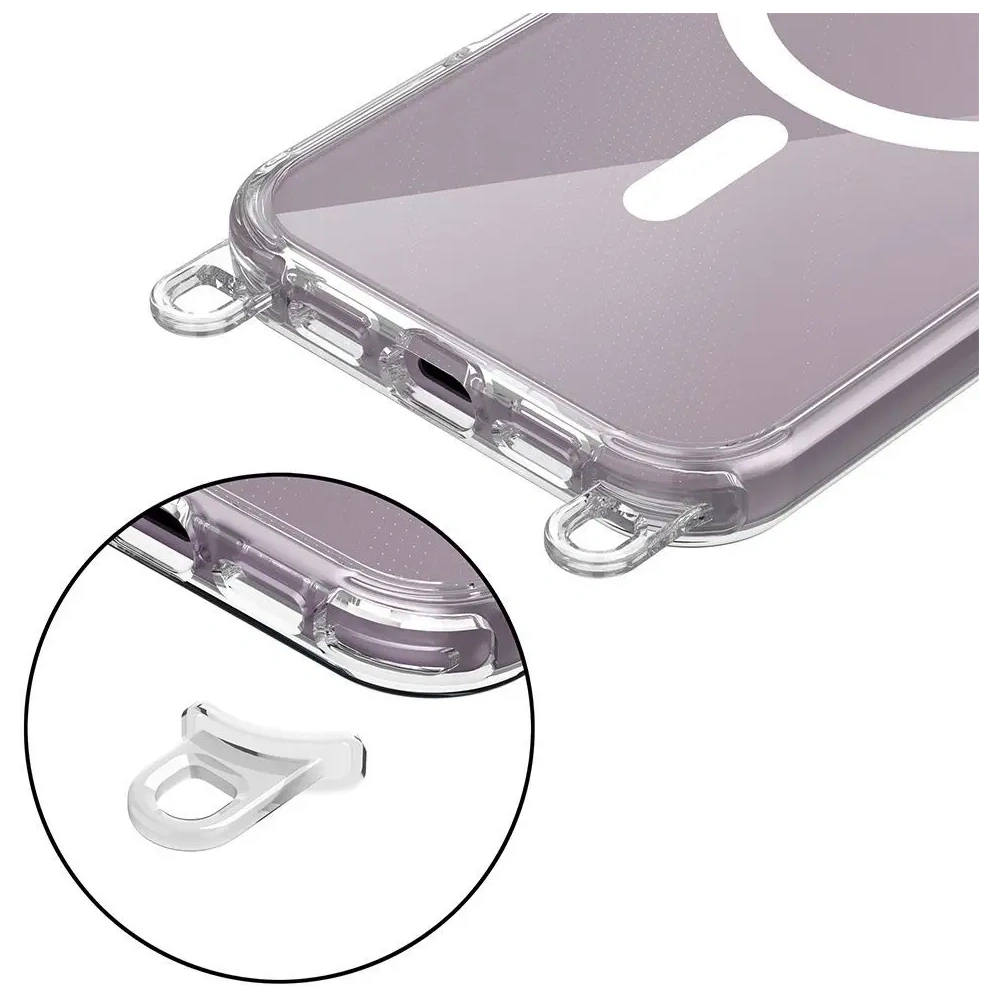 Etui Tech-Protect Flexair Chain MagSafe Apple iPhone 16e Black & Taupe