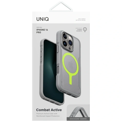Kup UNIQ Combat Active Apple iPhone 16 Pro Magclick Töltés szürke - UNIQ1474 - {ean13} - Sklep Home Screen