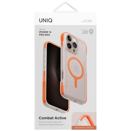 Kup UNIQ Combat Active Apple iPhone 16 Pro Max Magclick Charging portocalie - UNIQ1477 - {ean13} - Sklep Home Screen