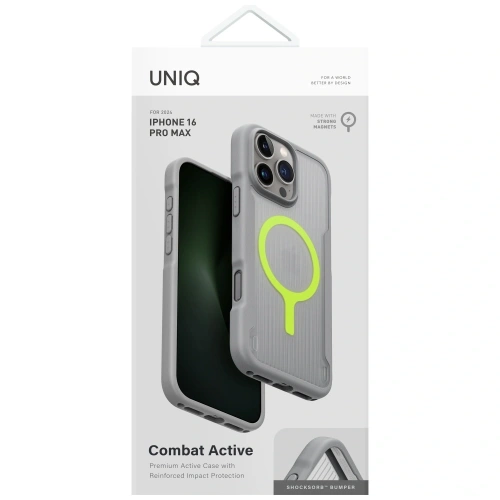 Kup UNIQ Combat Active Apple iPhone 16 Pro Max Magclick Încărcare gri - UNIQ1478 - {ean13} - Sklep Home Screen