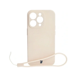 Kup Etui silikonowe z pierścieniem magnetycznym Bizon Case Silicone Magnetic do Apple iPhone 15 Pro beżowe - BIZ8772 - {ean13} - Sklep Home Screen