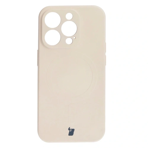 Kup Bizon Case Silicone Magnetic az Apple iPhone 15 Pro bézs színben - BIZ8772 - {ean13} - Sklep Home Screen