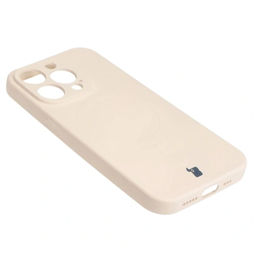 Kup Bizon Case Silicone Magnetic az Apple iPhone 15 Pro bézs színben - BIZ8772 - {ean13} - Sklep Home Screen