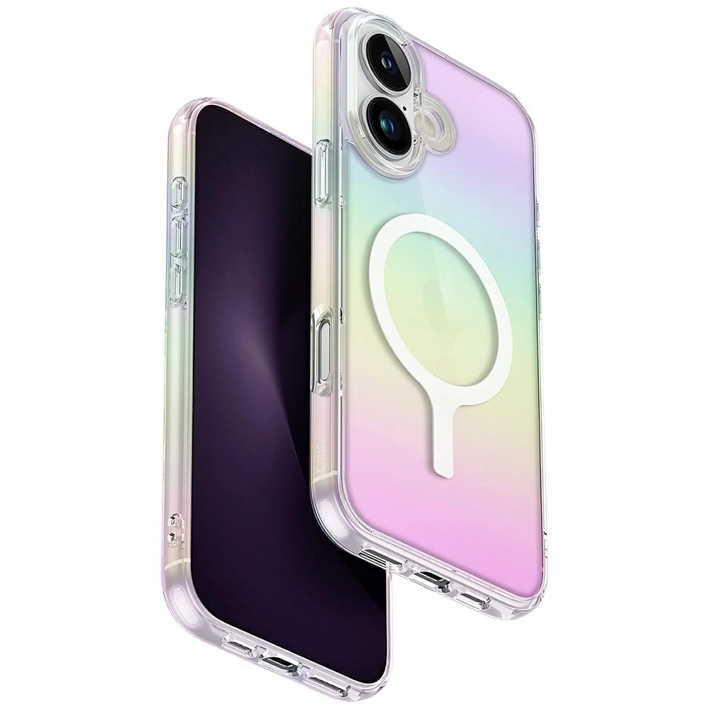 Etui UNIQ Iridescia do Apple iPhone 16 Plus Magclick Charging holograficzny