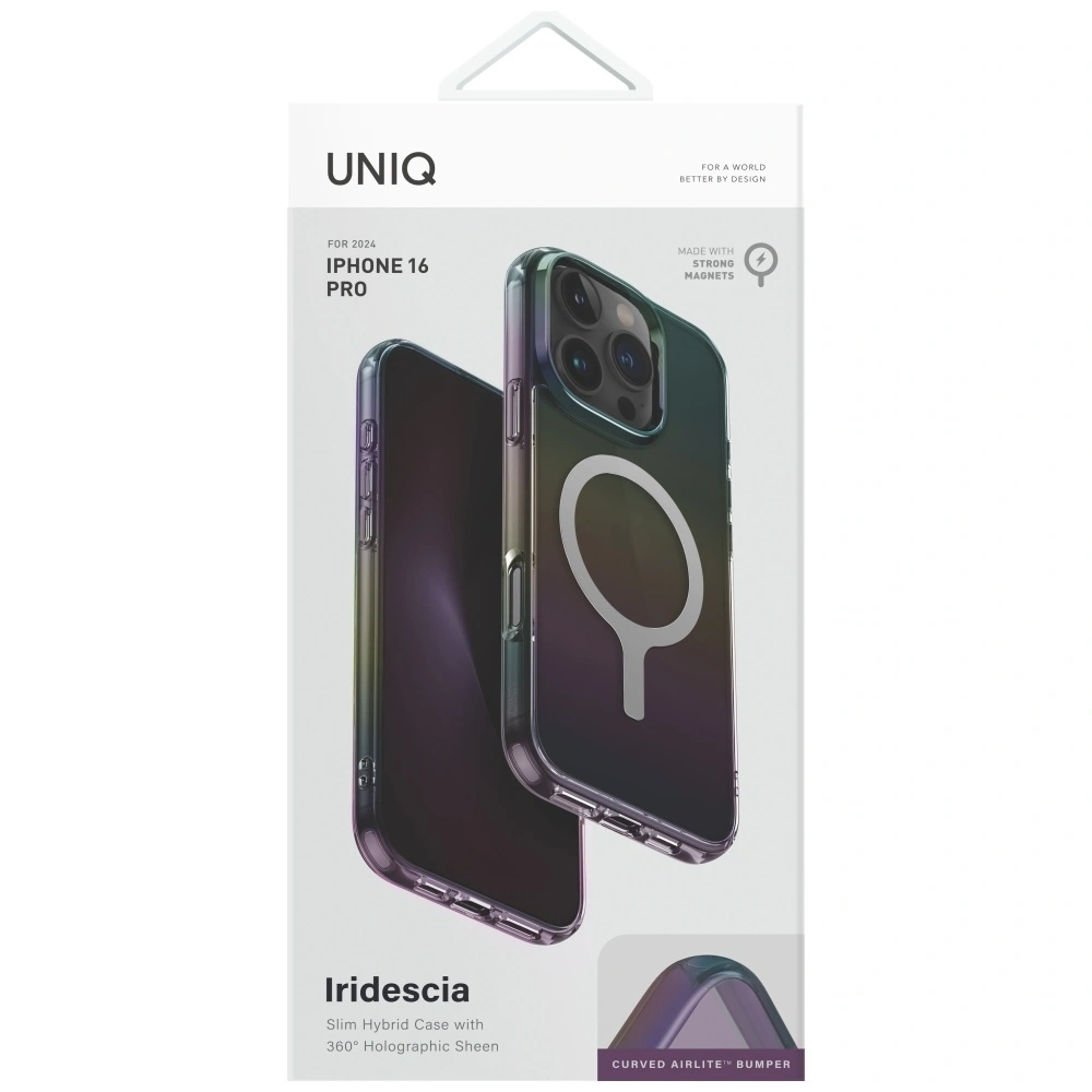 Etui UNIQ Iridescia do Apple iPhone 16 Pro Magclick Charging midnight
