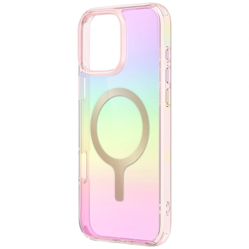 Kup UNIQ Iridescia Apple iPhone 16 Pro Magclick Töltés rózsaszín prizmával - UNIQ1483 - {ean13} - Sklep Home Screen