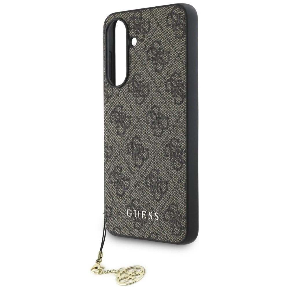 Etui Guess 4G Charms Collection do Samsung Galaxy A36 brązowy