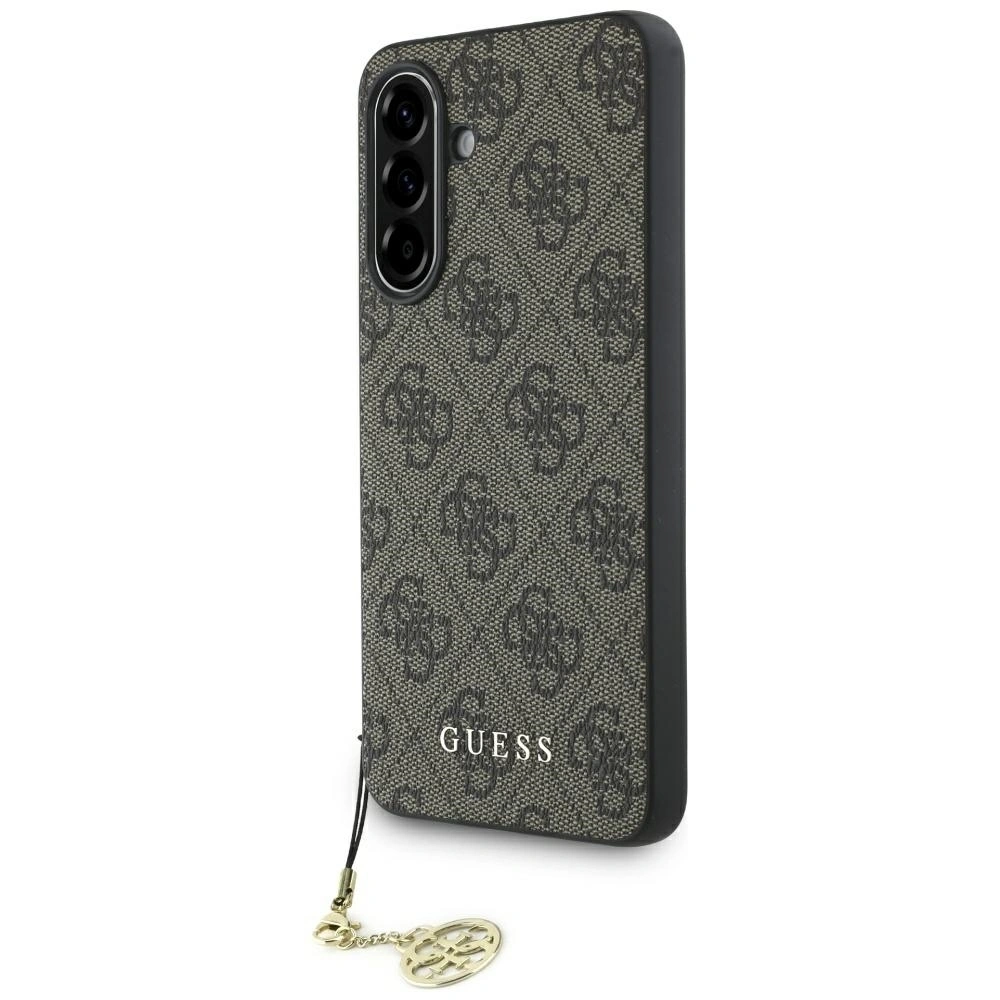 Etui Guess 4G Charms Collection do Samsung Galaxy A56 brązowy