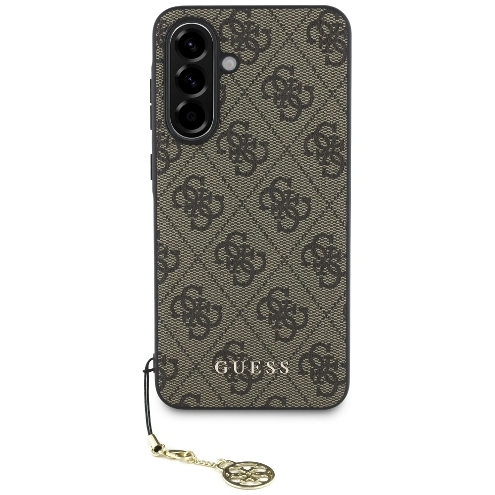 Etui Guess 4G Charms Collection do Samsung Galaxy A56 brązowy