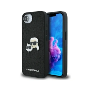 Kup Etui Karl Lagerfeld Fixed Glitter Karl&Choupette Heads Metal Pin do Apple iPhone 16e czarny - KLD21975 - {ean13} - Sklep Home Screen