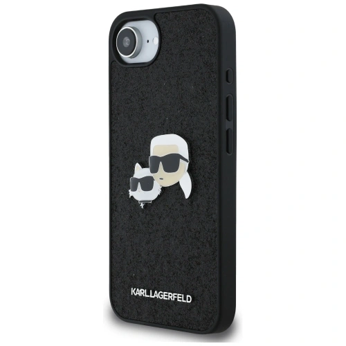Kup Etui Karl Lagerfeld Fixed Glitter Karl&Choupette Heads Metal Pin do Apple iPhone 16e czarny - KLD21975 - {ean13} - Sklep Home Screen