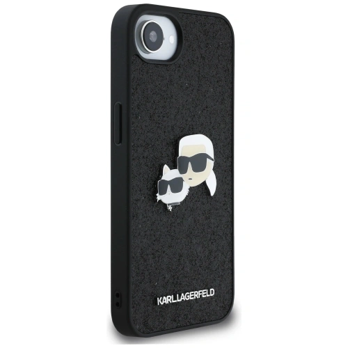 Kup Etui Karl Lagerfeld Fixed Glitter Karl&Choupette Heads Metal Pin do Apple iPhone 16e czarny - KLD21975 - {ean13} - Sklep Home Screen