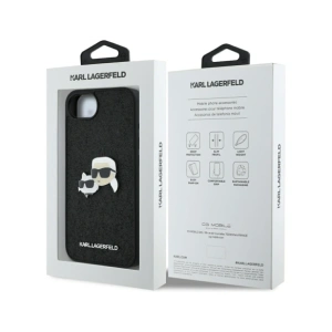 Kup Etui Karl Lagerfeld Fixed Glitter Karl&Choupette Heads Metal Pin do Apple iPhone 16e czarny - KLD21975 - {ean13} - Sklep Home Screen