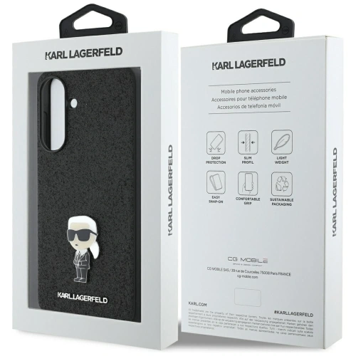 Kup Karl Lagerfeld Fixierter Glitter Ikonik Logo Metallpin Samsung Galaxy A36 schwarz - KLD21976 - {ean13} - Sklep Home Screen