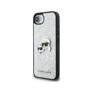 Buy Karl Lagerfeld Fixed Glitter Ikonik Metal Pin Apple iPhone 16e silver - KLD21978 - {ean13} - Home Screen Store Europe