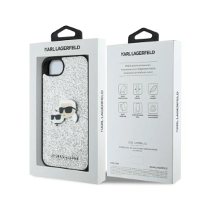 Kup Etui Karl Lagerfeld Fixed Glitter Ikonik Metal Pin do Apple iPhone 16e srebrny - KLD21978 - {ean13} - Sklep Home Screen