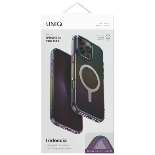 Kup UNIQ Iridescia Apple iPhone 16 Pro Max Magclick Töltés éjféli - UNIQ1485 - {ean13} - Sklep Home Screen