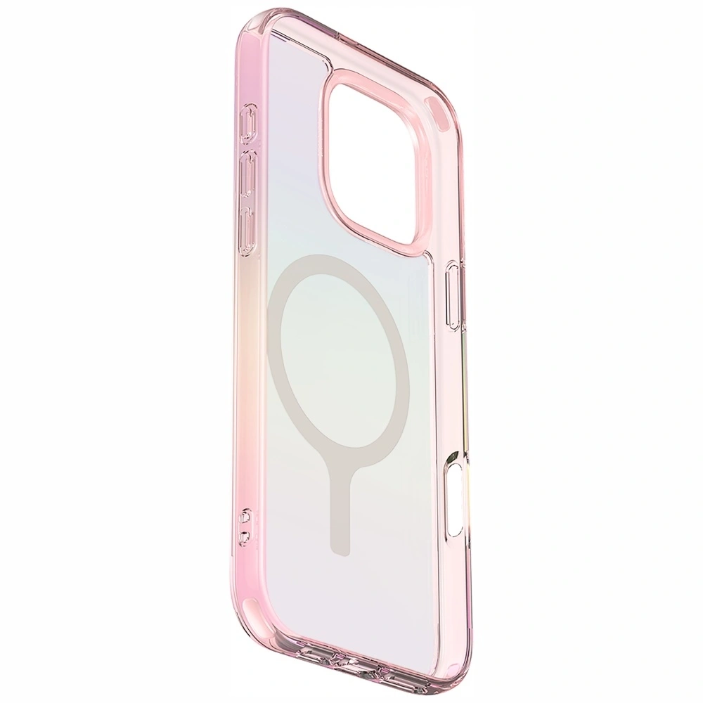 Etui UNIQ Iridescia do Apple iPhone 16 Pro Max Magclick Charging pink prism