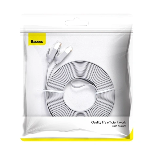 Kup Baseus Flaches Netzwerkkabel High Speed, Ethernet RJ45, Gigabit, Cat.6, 8m (grau) - BSU1445GRY - {ean13} - Sklep Home Screen