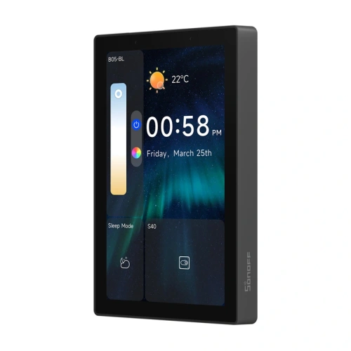 Kup WiFi/Bluetooth/ZigBee Matter Steuerungspanel SONOFF NSPanel Pro 120 (schwarz) - SNF200 - {ean13} - Sklep Home Screen