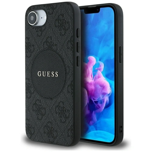 Kup Guess 4G Circle Classic Logo MagSafe Apple iPhone 16e fekete - GUE4445 - {ean13} - Sklep Home Screen