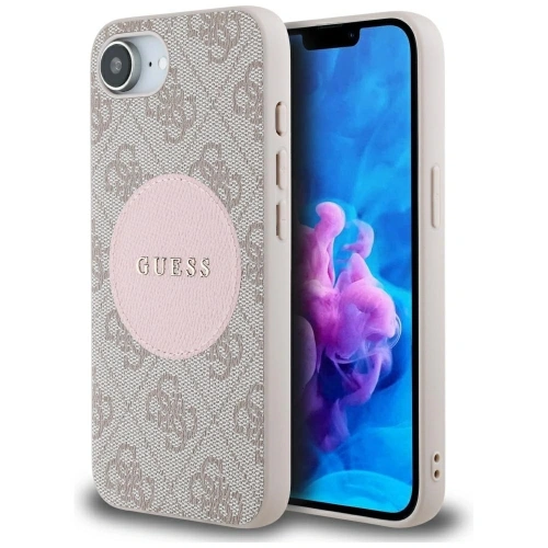 Kup Etui Guess 4G Circle Classic Logo MagSafe do Apple iPhone 16e różowe - GUE4446 - {ean13} - Sklep Home Screen
