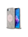 Etui Guess 4G Circle Classic Logo MagSafe do Apple iPhone 16e różowe