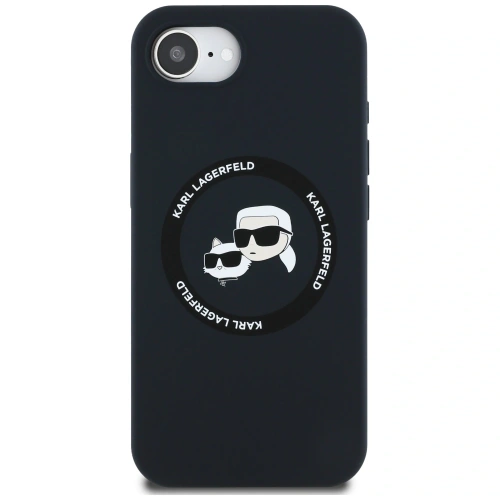 Kup Karl Lagerfeld Silikon Karl&Choupette Köpfe MagSafe Apple iPhone 16e schwarz - KLD21980 - {ean13} - Sklep Home Screen