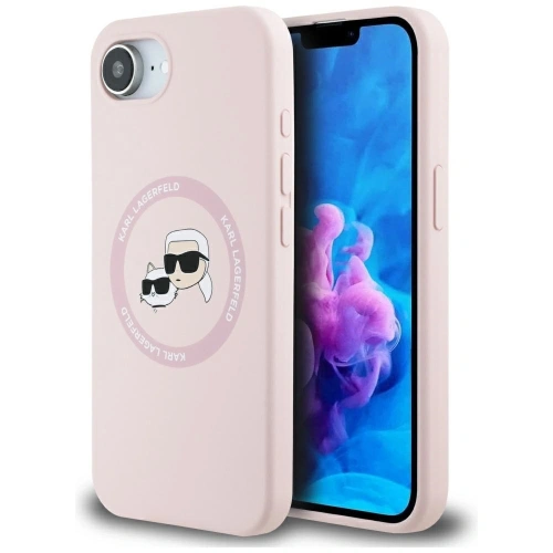 Kup Karl Lagerfeld Silikon Karl&Choupette Köpfe MagSafe Apple iPhone 16e pink - KLD21981 - {ean13} - Sklep Home Screen