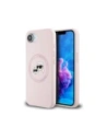 Karl Lagerfeld Silikonové hlavy Karl&Choupette MagSafe Apple iPhone 16e růžové