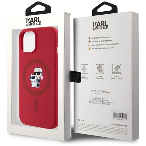 Kup Karl Lagerfeld Silikon Karl&Choupette Köpfe Ring MagSafe Apple iPhone 15 rot - KLD21982 - {ean13} - Sklep Home Screen