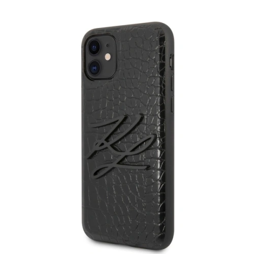 Kup Etui Karl Lagerfeld KLHCN61CRKBK Apple iPhone 11 hardcase černý/black Croco - KLD276BLK - {ean13} - Sklep Home Screen