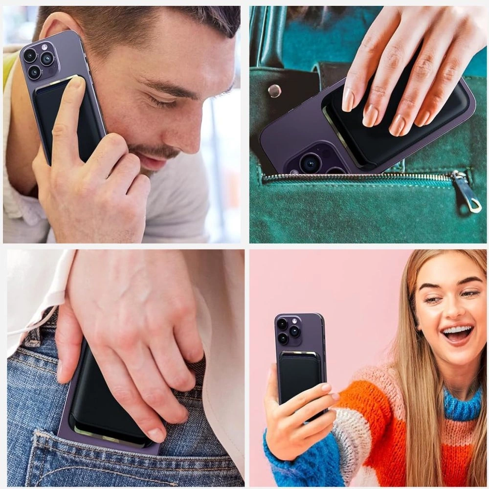 Magnetyczne etui na karty Tech-Protect Magwallet MagSafe Universal Magnetic Card Holder Carbon