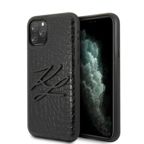 Kup Etui Karl Lagerfeld KLHCN65CRKBK Apple iPhone 11 Pro Max hardcase černý/black Croco - KLD278BLK - {ean13} - Sklep Home Screen