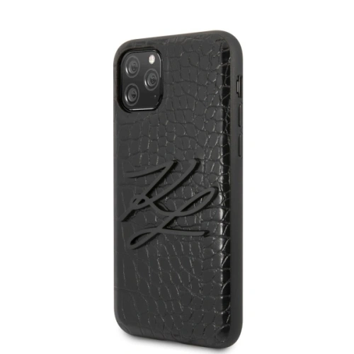 Kup Etui Karl Lagerfeld KLHCN65CRKBK Apple iPhone 11 Pro Max hardcase černý/black Croco - KLD278BLK - {ean13} - Sklep Home Screen
