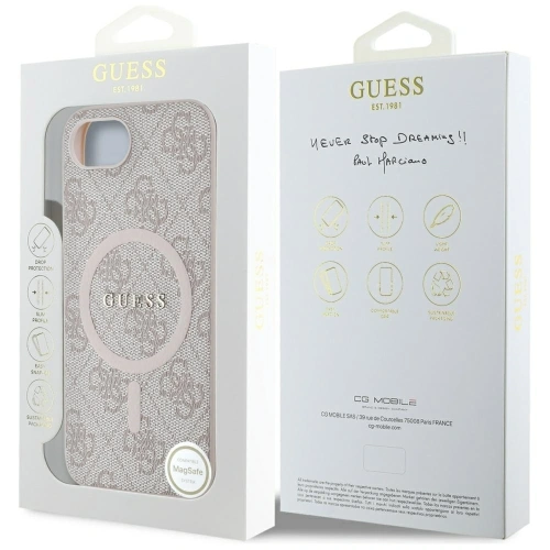 Kup Etui Guess 4G Ring Classic Logo MagSafe do Apple iPhone 16e różowy - GUE4453 - {ean13} - Sklep Home Screen