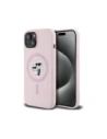 Karl Lagerfeld Silikonový Karl&Choupette MagSafe Apple iPhone 15 Plus růžový