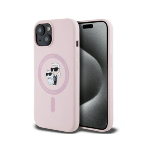 Buy Karl Lagerfeld Silicone Karl&Choupette MagSafe Apple iPhone 15 pink - KLD21987 - {ean13} - Home Screen Store Europe