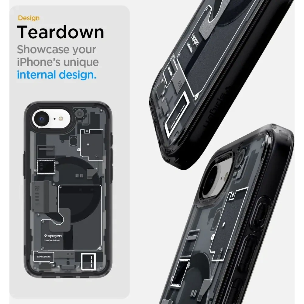 Etui Spigen Ultra Hybrid Mag MagSafe Apple iPhone 16e Zero One Black