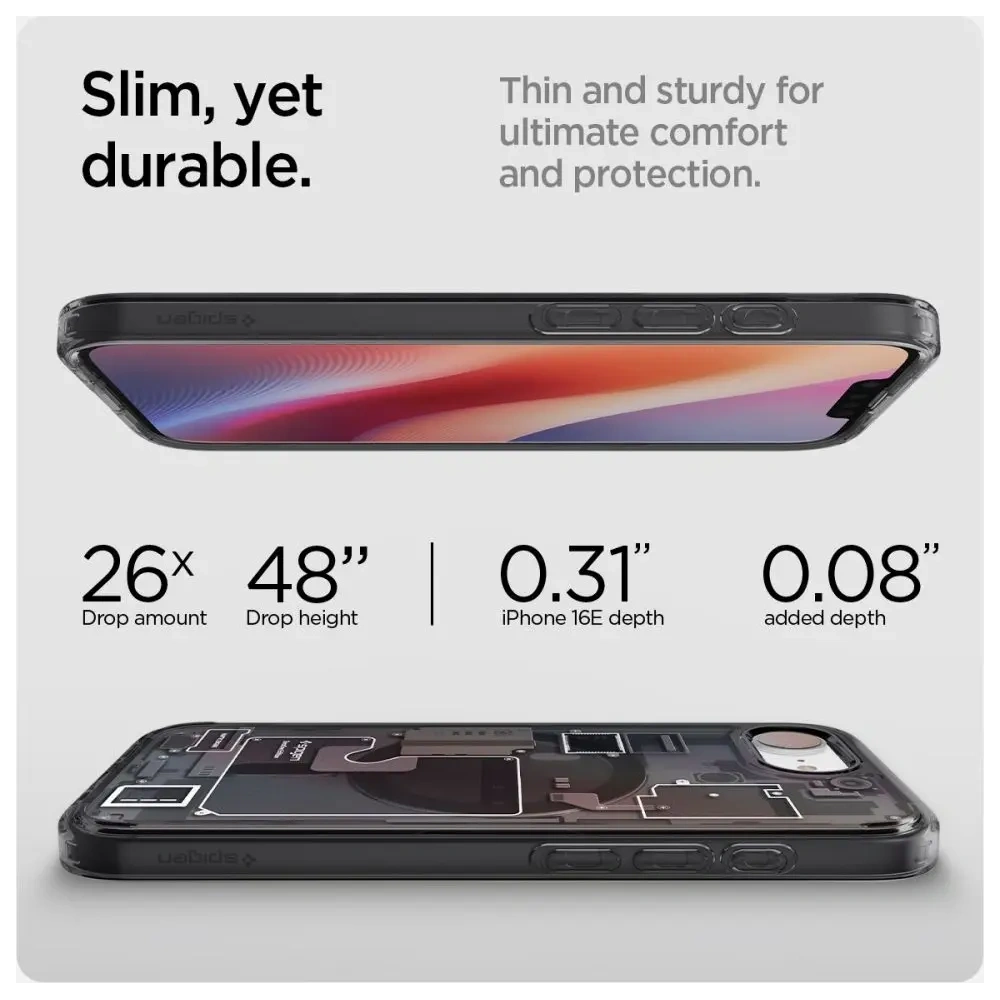 Etui Spigen Ultra Hybrid Mag MagSafe Apple iPhone 16e Zero One Black