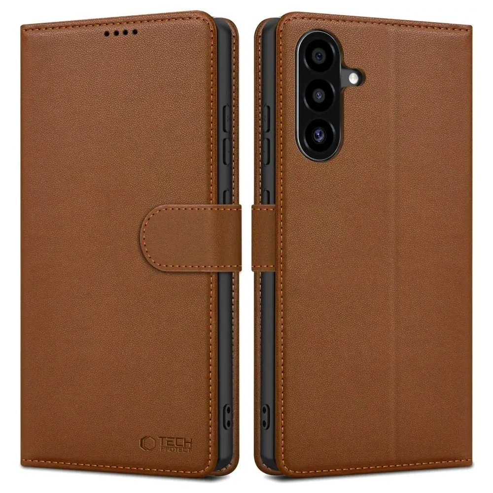 Etui z klapką Tech-Protect Wallet Samsung Galaxy A56 5G Brown