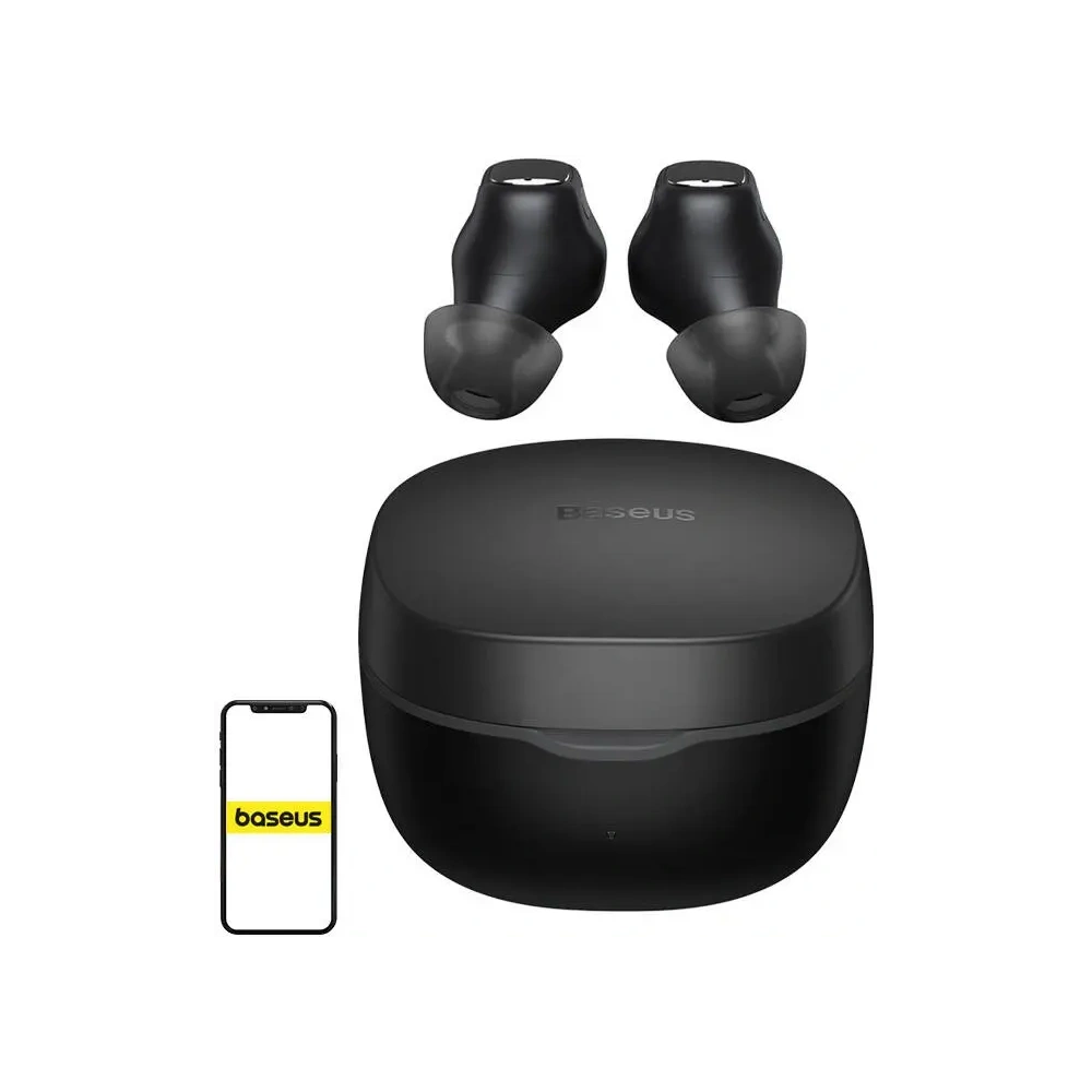Bezprzewodowe słuchawki dokanałowe TWS Baseus Bowie WM01 (czarne)