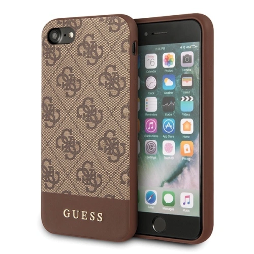 Kup Etui Guess GUHCI8G4GLBR Apple iPhone SE 2022/SE 2020/8/7 brązowy/brown hard case 4G Stripe Collection - GUE501BR - {ean13} - Sklep Home Screen